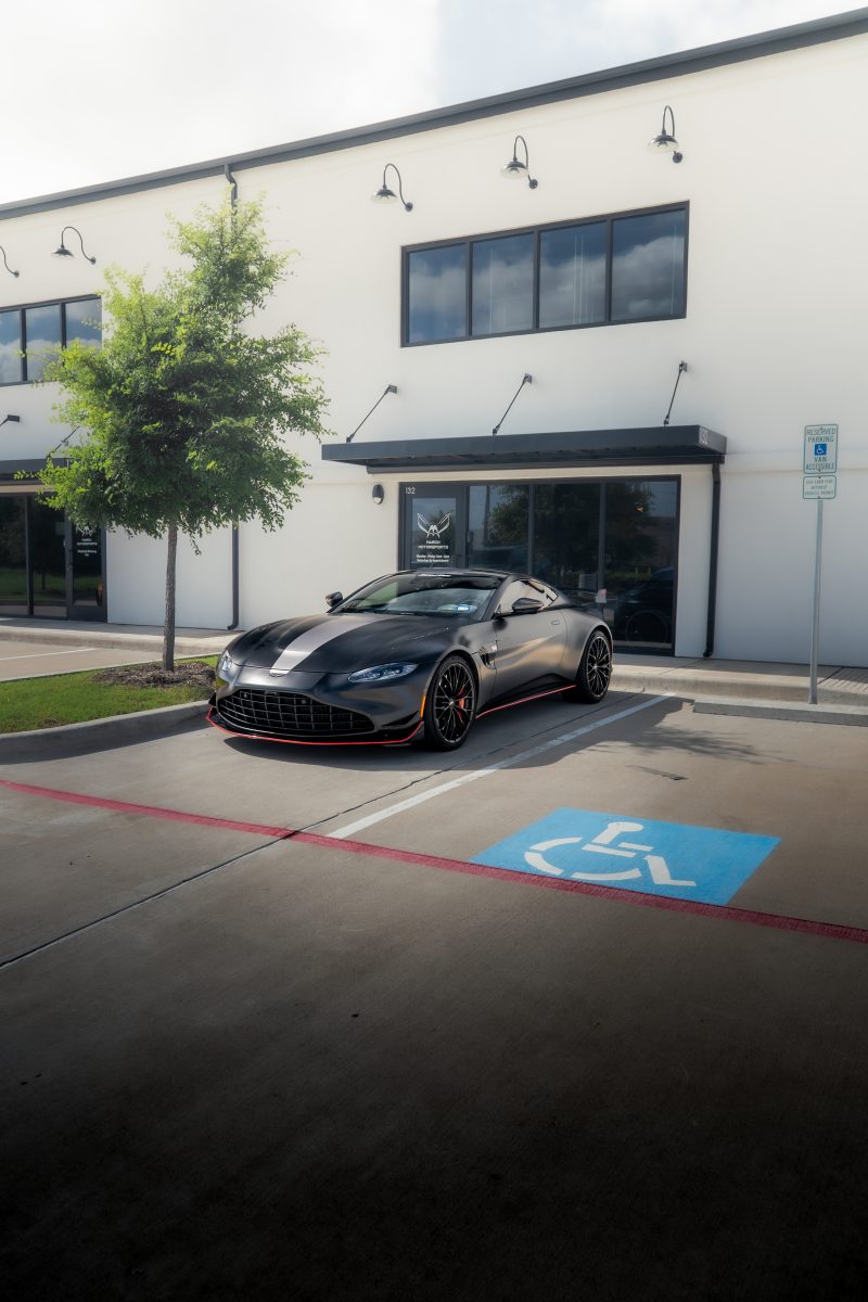 Aston Martin F1 Edition Vantage outside March Motorsports
