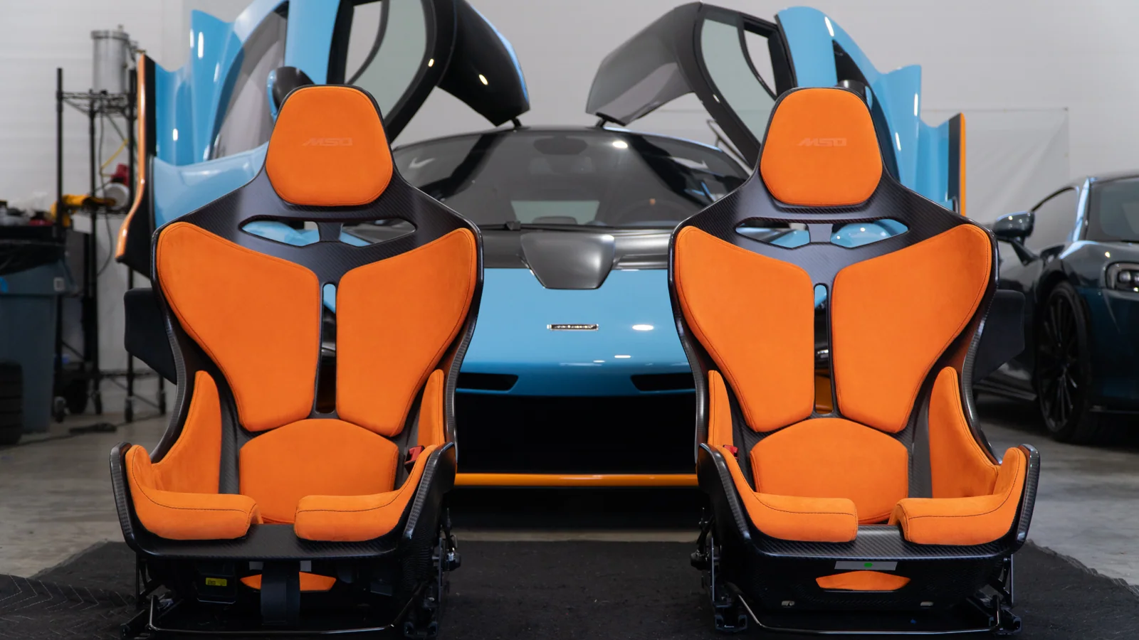 McLaren Senna interior retrimmed in McLaren Orange Alcantara — photograph 1