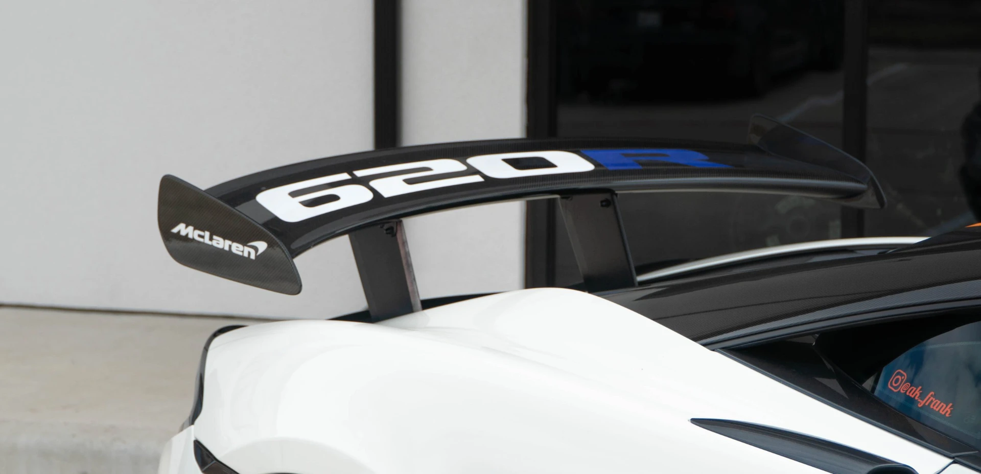 McLaren 620R carbon rear wing at March Motorsports