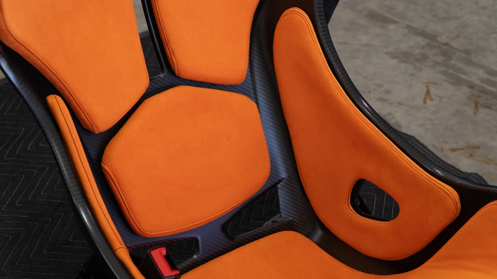 McLaren Senna interior retrimmed in McLaren Orange Alcantara — photograph 3