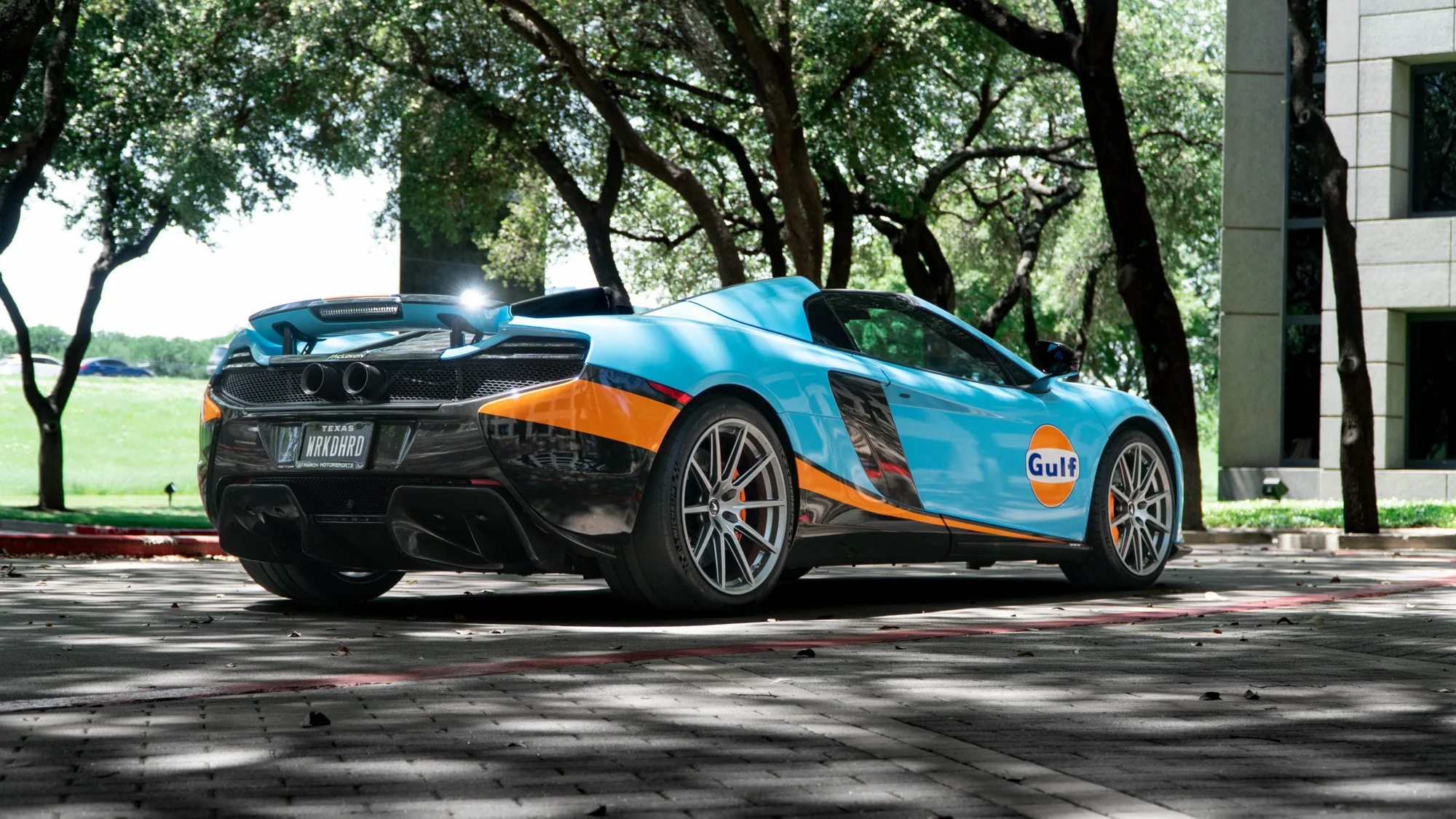 McLaren 650S Spider rear three-quarter on MMCW1 wheels