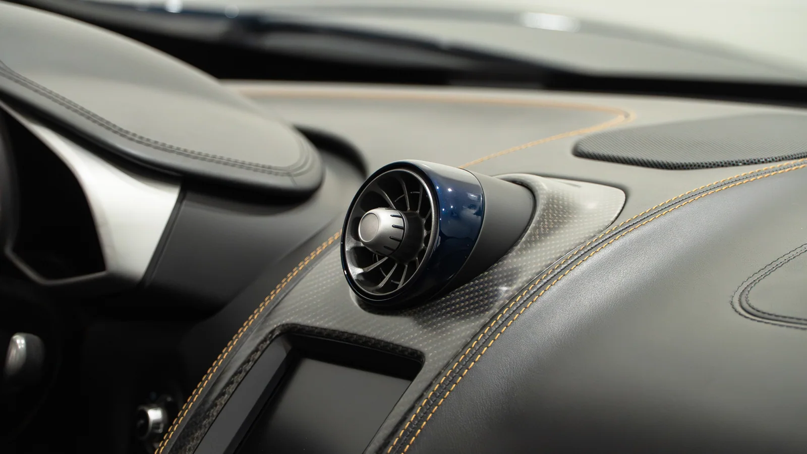 McLaren 650S Spider interior retrimmed in Midnight Blue Alcantara — photograph 1
