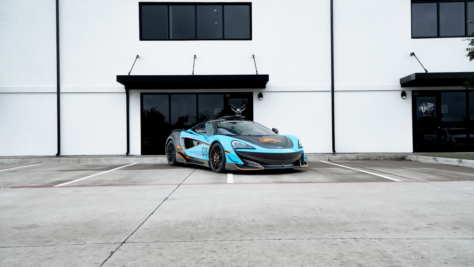 McLaren GT at the March Motorsports entrance