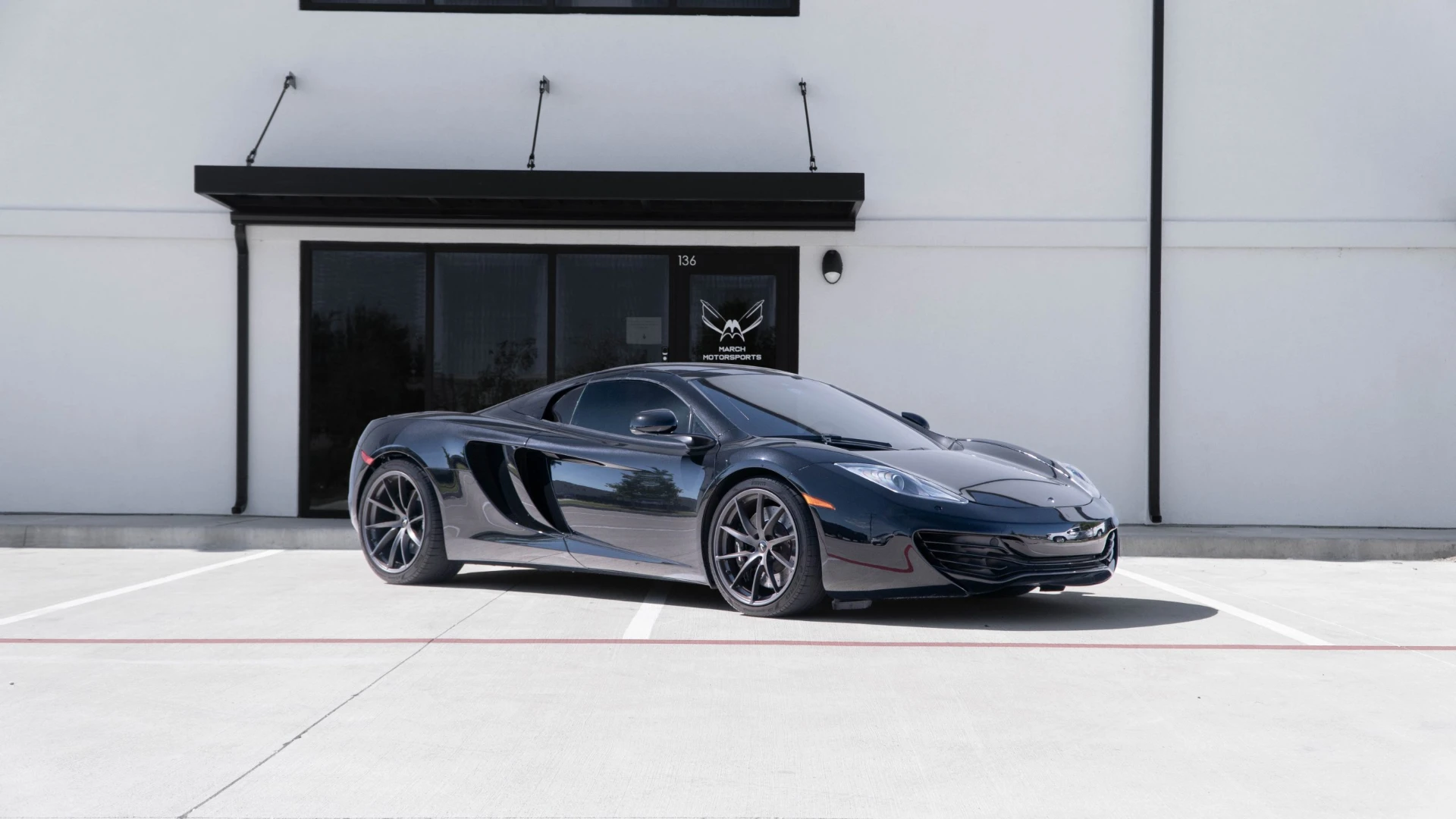 McLaren MP4-12C Spider at the March Motorsports entrance