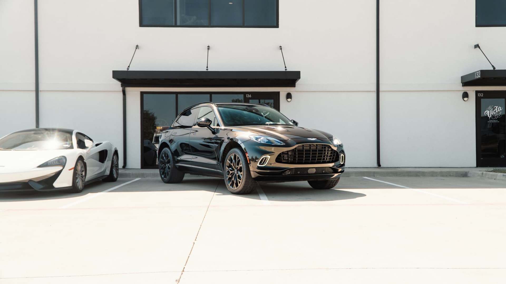 Aston Martin DBX outside March Motorsports in Carrollton