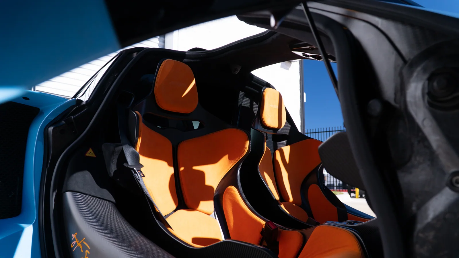 McLaren Senna interior retrimmed in McLaren Orange Alcantara — photograph 8