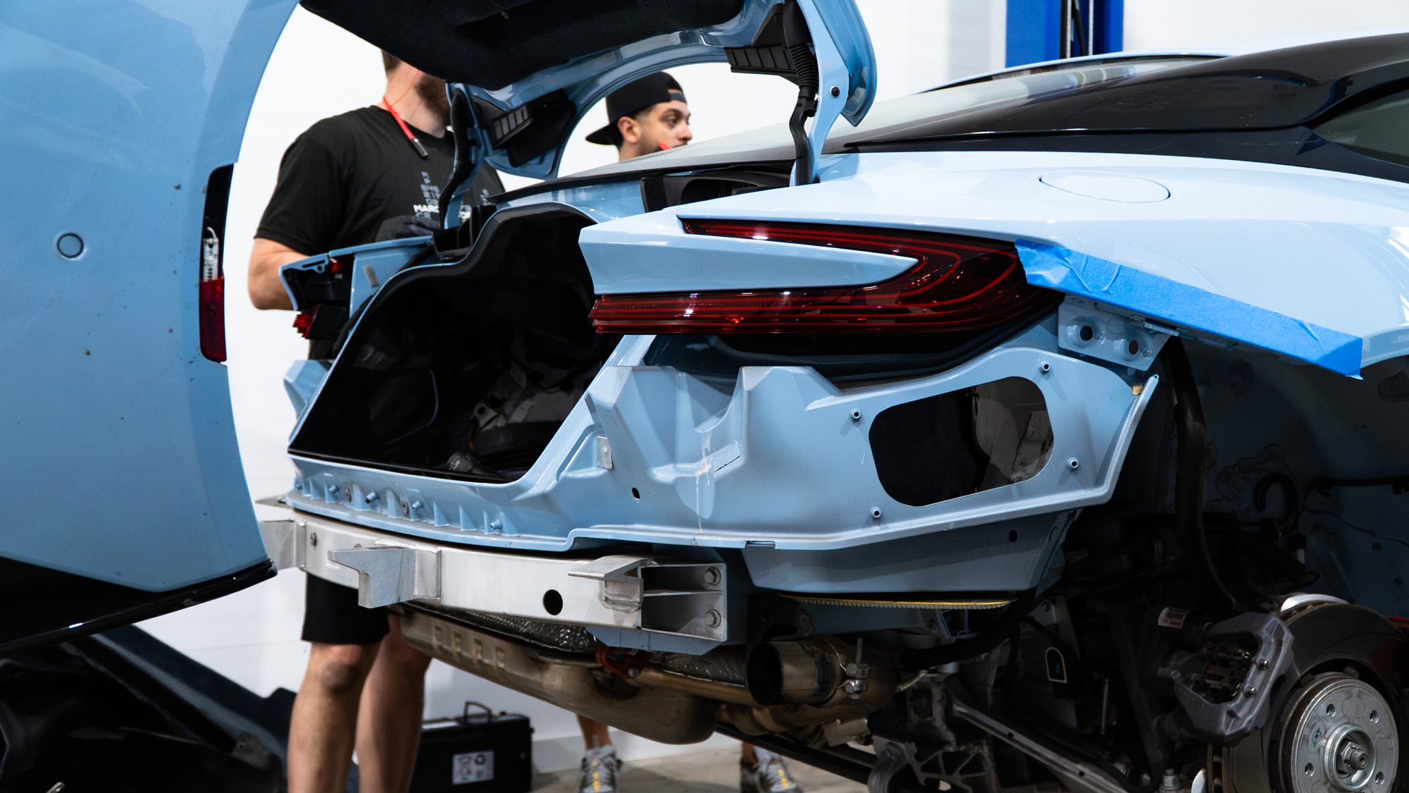 Aston Martin body and trim work in progress
